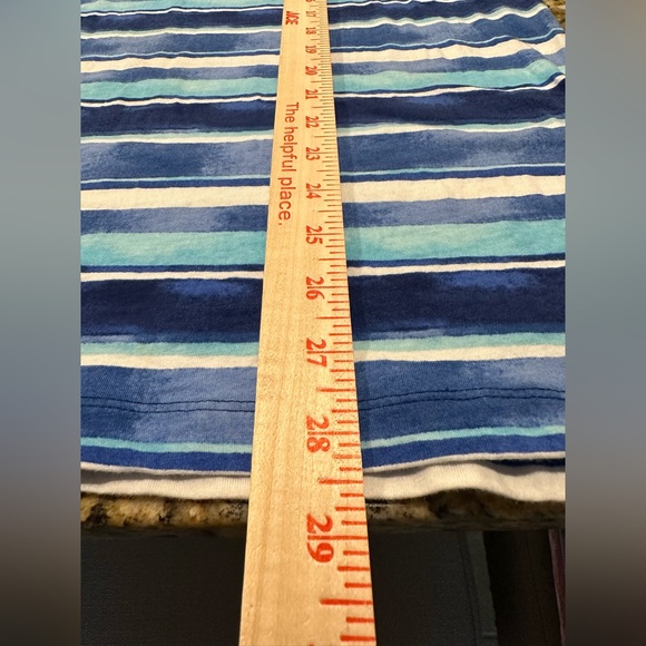 CHAPS Women's Striped Blue/White Short Sleeve Shirt w/Accent Buttons - Size 3X - Picture 8 of 8